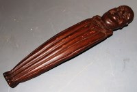 Lot 158 - A late 19th century carved oak figural...
