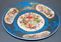 Lot 164 - An early 20th century Sevres style plate on a...