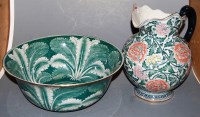 Lot 175 - A modern Asian wash jug and bowl, having...