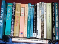 Lot 197 - A box of assorted angling related books, to...