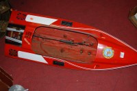 Lot 199 - A part-built petrol driven model of a speedboat