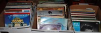 Lot 201 - Three boxes of assorted LPs, largely being...