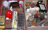 Lot 202 - Two boxes of miscellaneous items, to include;...