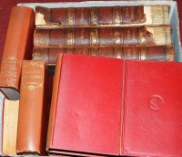 Lot 207 - A box of books, to include; Dickens volumes...
