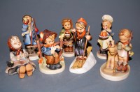Lot 222 - Eight various Hummel figures, to include She...