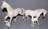 Lot 226 - A Beswick dapple-grey stallion, together with...