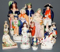 Lot 235 - Assorted Staffordshire figures, early 19th...