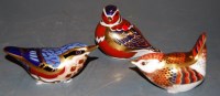 Lot 239 - Three Royal Crown Derby bird ornaments