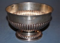 Lot 278 - An Edwardian silver footed bowl, of half...