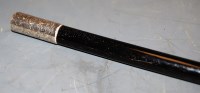 Lot 279 - A circa 1900 turned ebony and white metal...