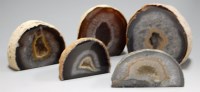 Lot 37 - Five various polished agate slices