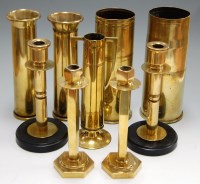 Lot 48 - A pair of WWII 40mm Mk3 shell case vases,...