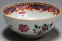 Lot 100 - A 19th century Chinese export bowl, enamel...