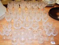 Lot 106 - A suite of cut glassware, to include; wine...