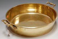 Lot 119 - A large 19th century brass twin handled...