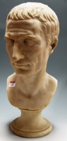 Lot 125 - A large Parian head and shoulders portrait...