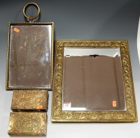 Lot 128 - A mid-20th century easel mirror, the...