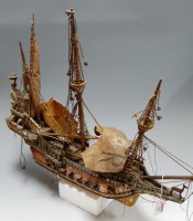 Lot 130 - A scratch-built and polychrome painted model...