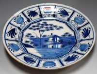 Lot 131 - An 18th century Dutch Delft charger, the...