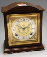 Lot 139 - A mid-20th century walnut cased mantel clock,...