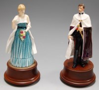 Lot 143 - A pair of Royal Doulton figurines; Lady Diana...