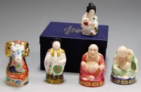 Lot 144 - Five various Royal Worcester figural candle...