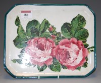 Lot 184 - A Wemyss earthenware tray decorated with...