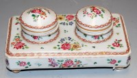 Lot 213 - A Continental porcelain inkstand in the...
