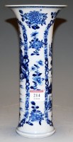 Lot 214 - A Chinese export blue and white vase, of...
