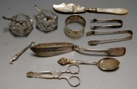Lot 367 - A 19th century silver butter knife, together...