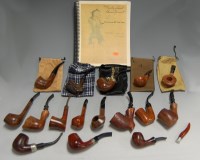 Lot 375 - A box of assorted smoking pipes, to include a...