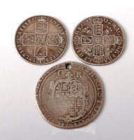Lot 2032 - England, three early milled silver coins, to...