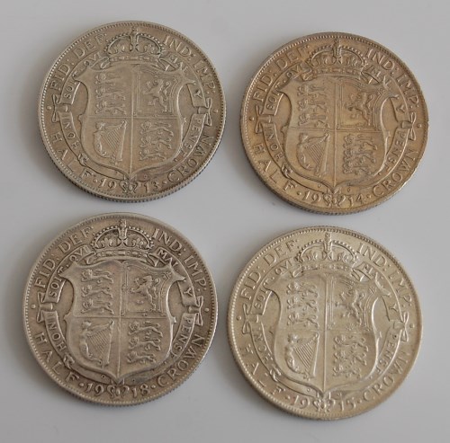Lot 2011 - Great Britain, four George V half crowns,...