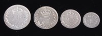 Lot 2048 - Great Britain, 1902 Maundy Money four-coin set,...