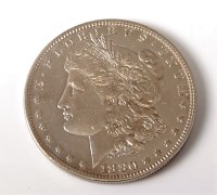 Lot 2055 - USA, 1880 silver Morgan dollar, obv. Liberty...