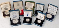 Lot 2057 - Great Britain,eight various cased silver proof...