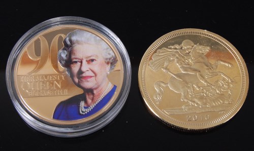Lot 2012 - Great Britain, 2010 Elizabeth II gold plated...