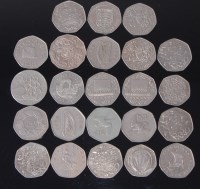 Lot 2086 - Great Britain, collection of 23 rare 50pence...