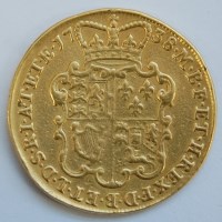 Lot 2106 - Great Britain, 1738 gold two guinea coin,...