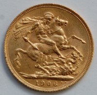 Lot 2121 - Great Britain, 1906 gold full sovereign,...