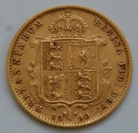 Lot 2123 - Great Britain, 1890 gold half sovereign,...