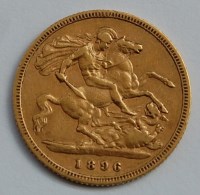 Lot 2125 - Great Britain, 1896 gold half sovereign,...