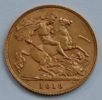 Lot 2132 - Great Britain, 1913 gold half sovereign,...