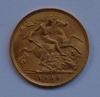 Lot 2140 - Great Britain, 1909 gold half sovereign,...