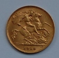 Lot 2142 - Great Britain, 1913 gold half sovereign,...