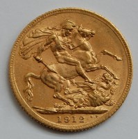 Lot 2150 - Great Britain, 1912 gold full sovereign,...