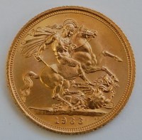 Lot 2166 - Great Britain, 1966 gold full sovereign,...
