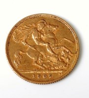 Lot 2192 - Great Britain, 1907 gold half sovereign,...