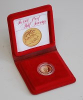 Lot 2196 - Great Britain, cased 1980 gold proof half...