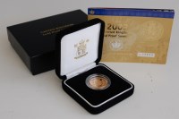 Lot 2198 - Great Britain, cased 2002 gold proof full...